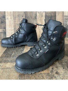 Red Wing 971 Safety Toe Waterproof Lace Up Work Boots Mens 10 D